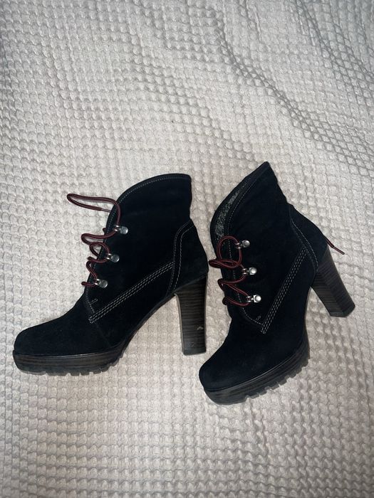 Ботильоны из натуральной замши