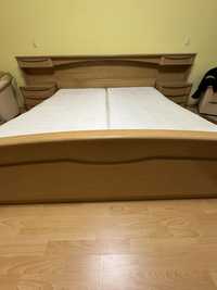 Vand pat lemn cu noptiere