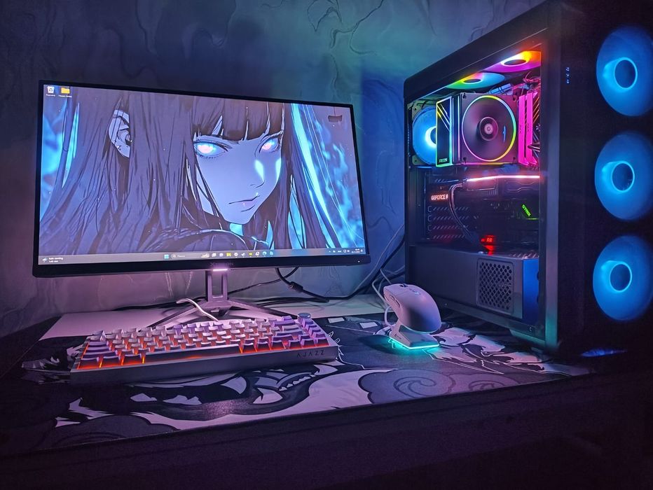 Мощный Игровой компьютер RTX 3060 Ti, Ryzen 5, материнка ROG Strix