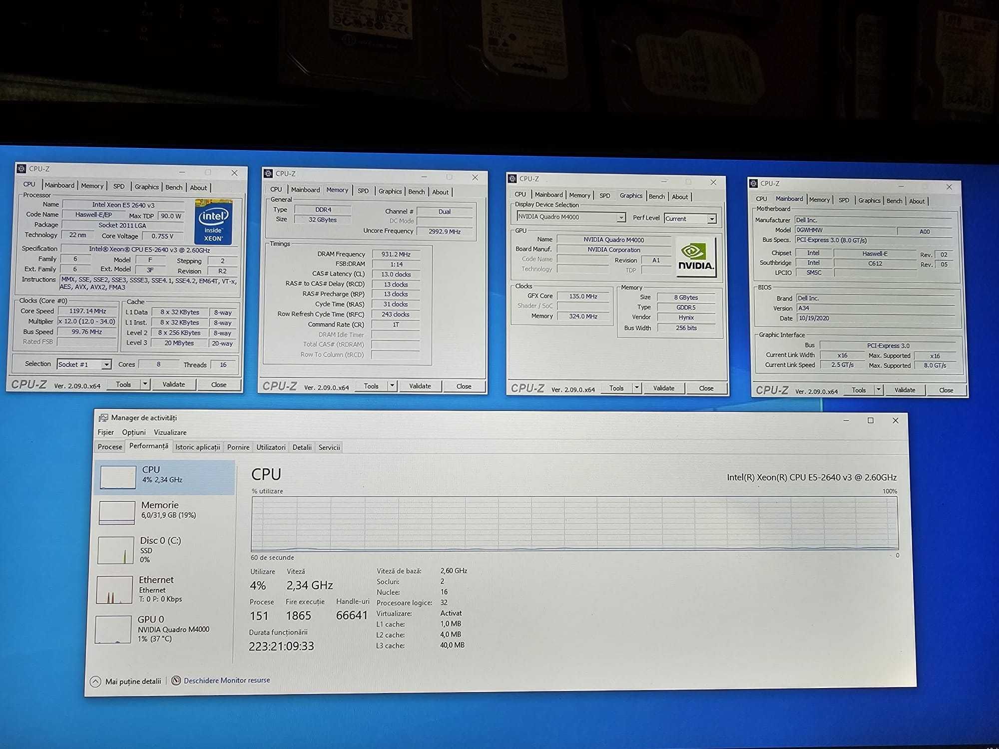 DELL Precision 7810 2 x Xeon E5-2640 v3,32Gb DDR4,Quadro M4000,M2 NMVe