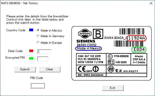 NATs & IMMO codes & calculators за Nissan и Infiniti. Nissan Consult 3