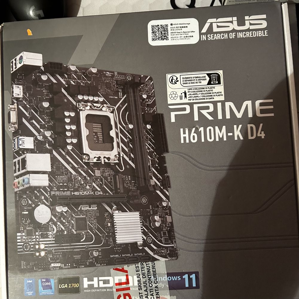 Vand Kit RX-5700XT , I3-14100f , placa de baza Asus Prime H610M-K D4