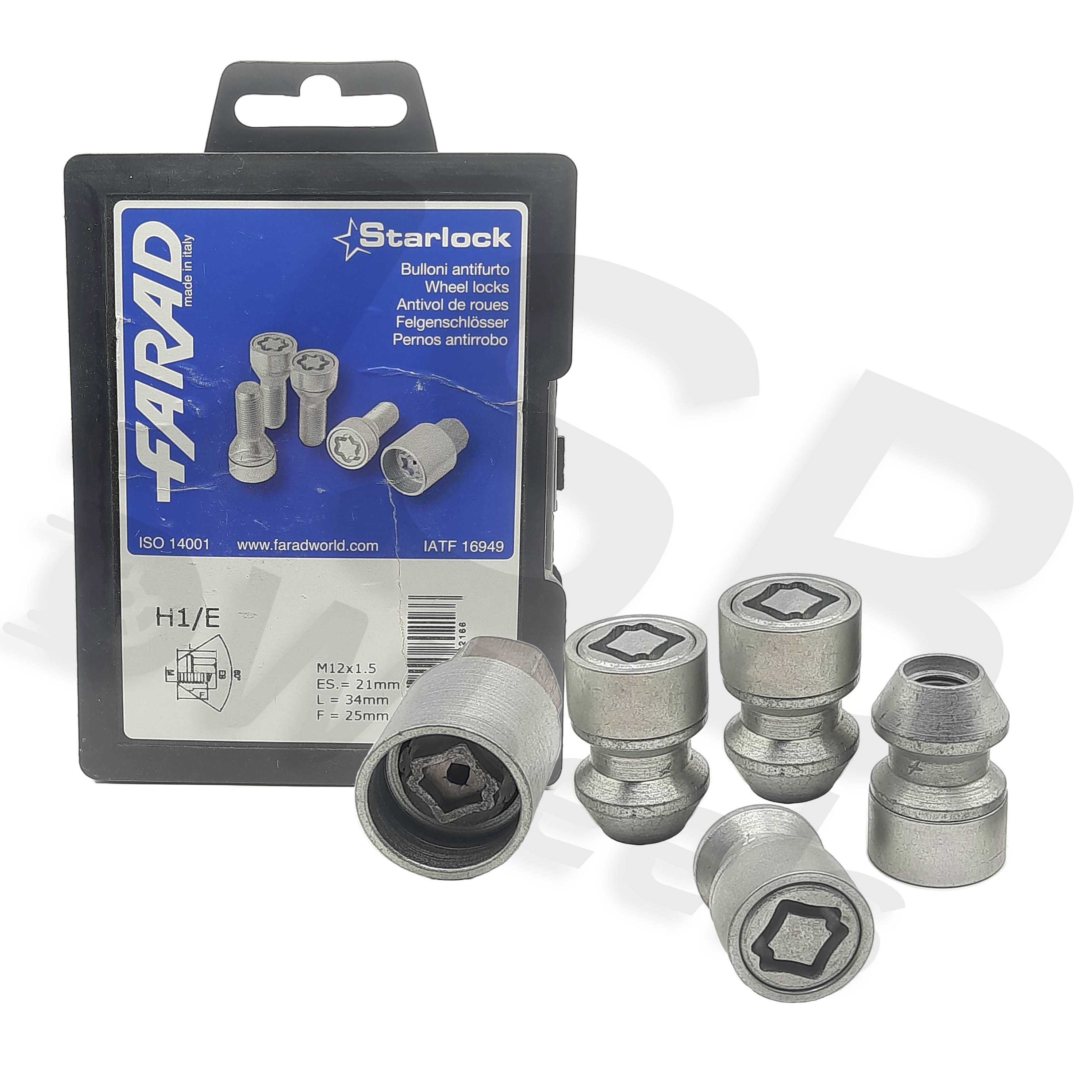 Set piulite antifurt Starlock M12x1.5,Hyundai, Kia, Mazda, Mitsubishi