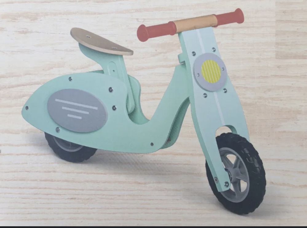 scooter/bicicleta din lemn