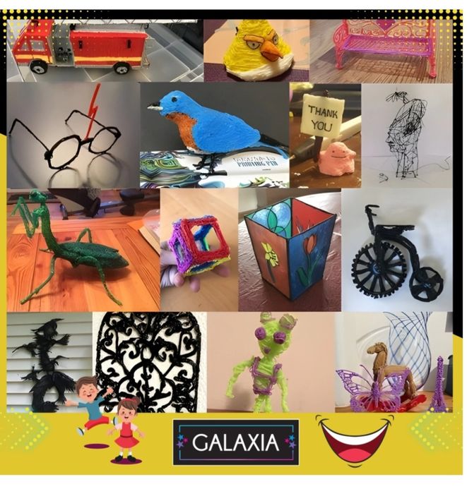 Vand 2 seturi de creioane 3D Galaxia