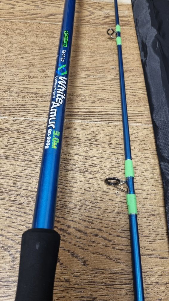 SET 4 Lansete Carbon SAIMINO WHITE AMUR tip Feeder 3,0M 80-200g