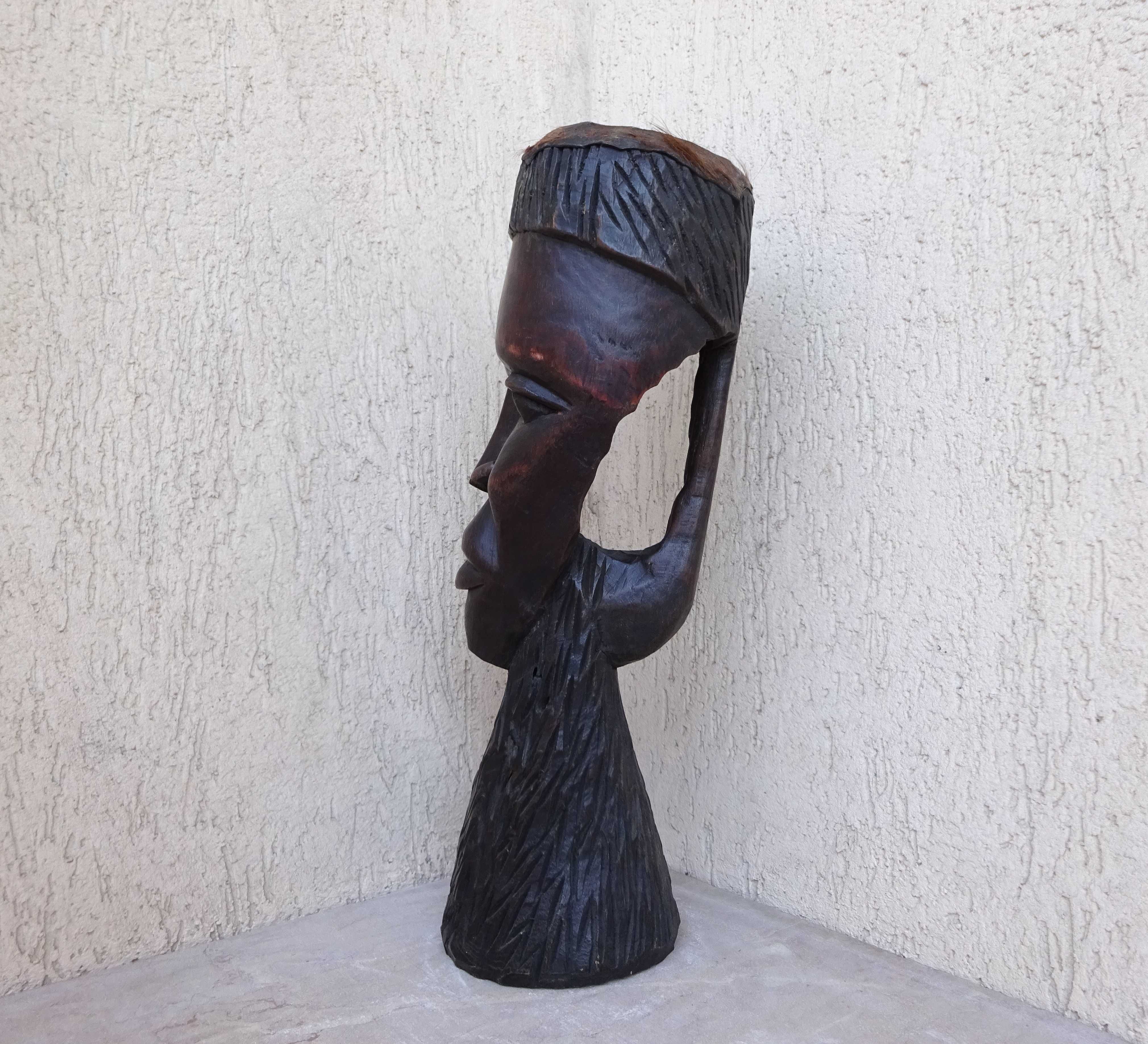 Toba africana tribala veche/ Rar instrument muzical sculptat in abanos