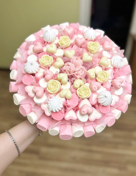 Букеты сладкие из маршмеллоу