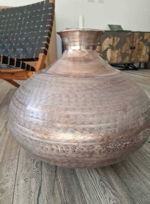 Vas decor metalic, vază dimensiuni mari