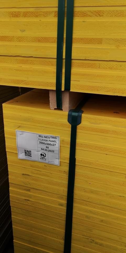 Cofraje doka, lana, placa galbena cofrare, panouri cofrag, placi tego