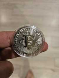 Moneda comemorativa BTC Bitcoin Aurie / Argintie