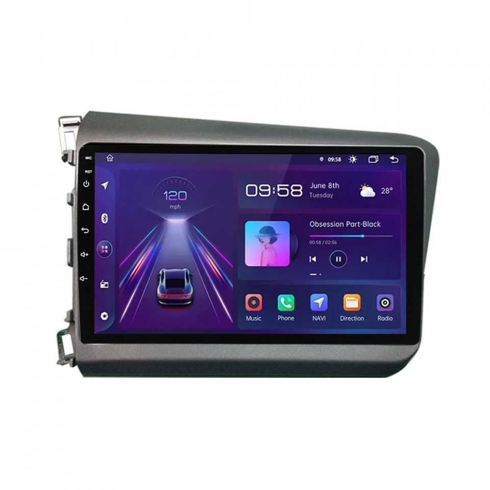 Navigatie Android 12 HONDA CIVIC 9 SEDAN 2011-2015 1/2/4/8 GB RAM