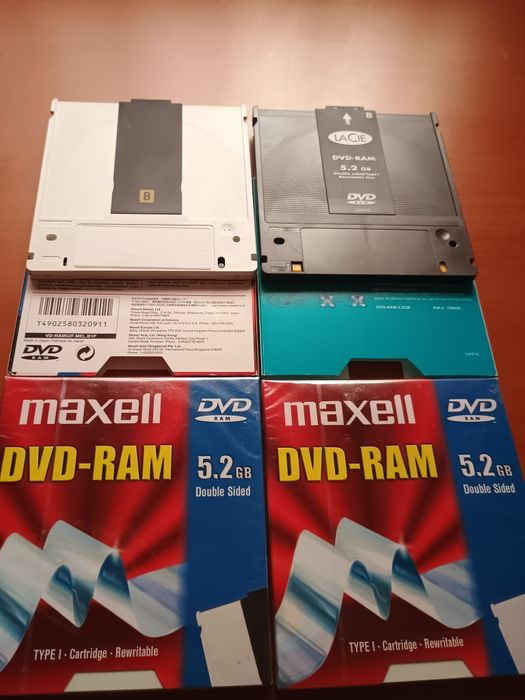 Raritati - discuri DVD-RAM Type I Cartridge 5.2 GB / Japonia