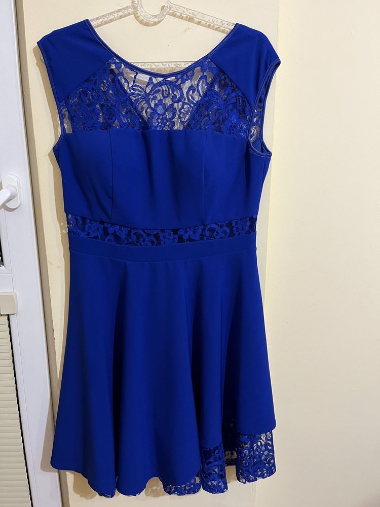 Турско синя официална рокля
