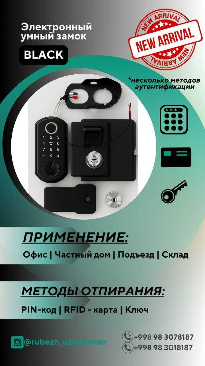 Электронный умный замок BLACK