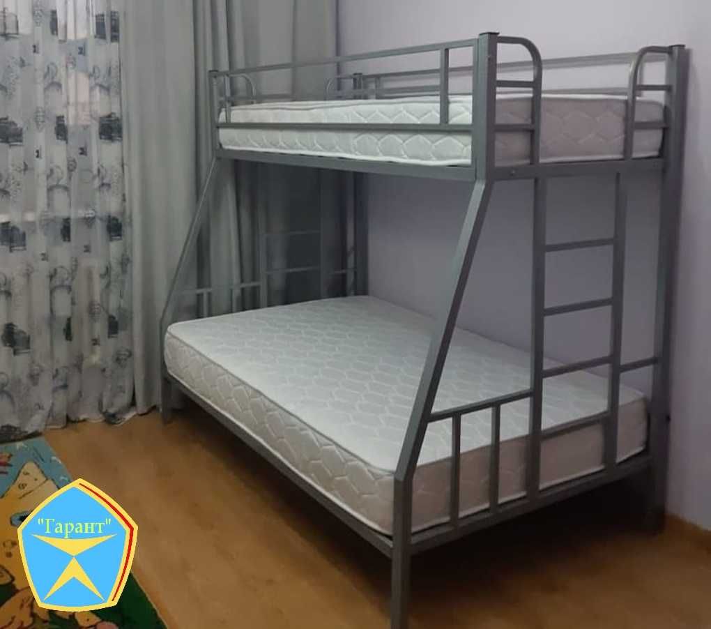 Двухъярусная металлическая кровать для взрослых(двухярусная). Доставка