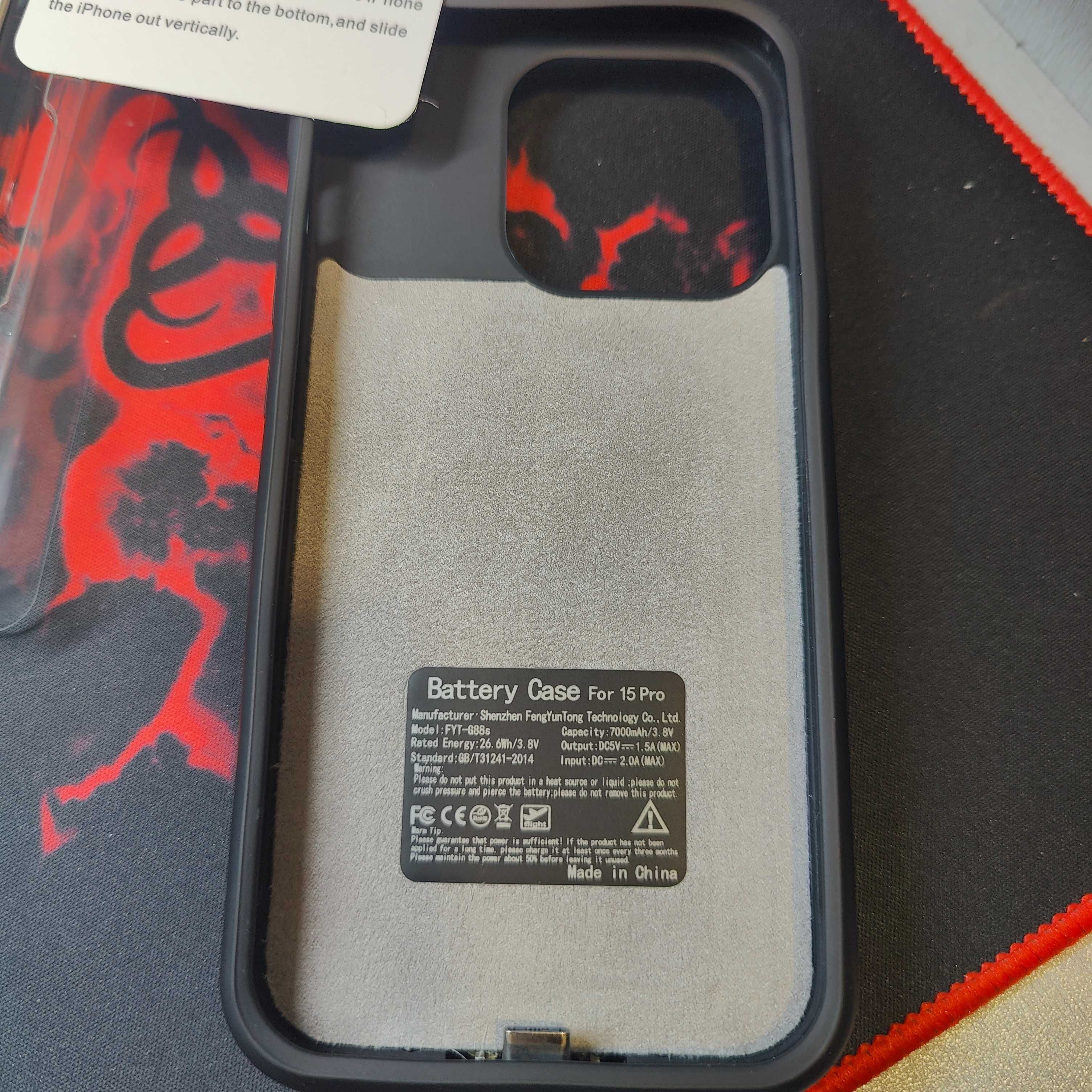iPhone 15 Pro, 7000 mAh Калъф с батерия  Pro Magsafe Battery