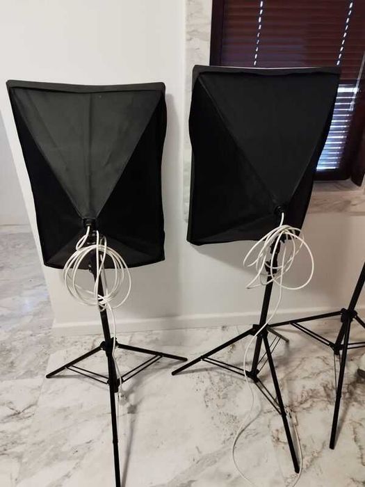 LED СТУДИЕН КОМПЛЕКТ ОСВЕТЛЕНИЕ – 2 бр. софтбокса (50x70 см) 10800 lm