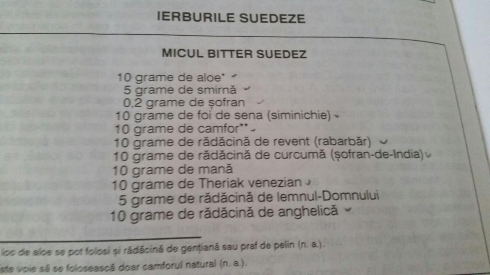 Plicuri cu plante pentru Bitter suedeze