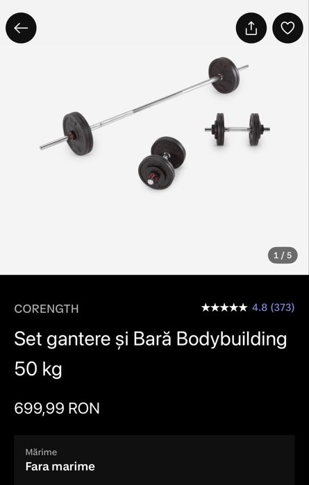 Set Bodybuilding Decathlon 130kg