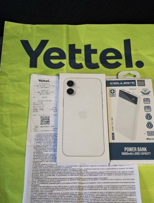 94% 256GB iPhone 16 Plus + Yettel Гаранция 3г. 2027 White / Бял