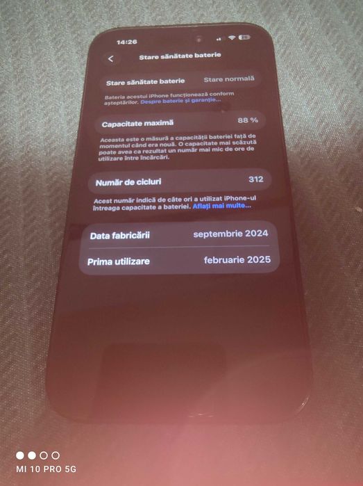iPhone 15 128gb 88 sănătate baterie perfect funcțional