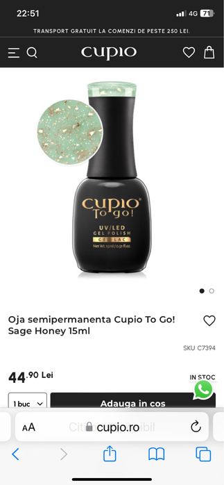 Vand oje semipermanente Cupio