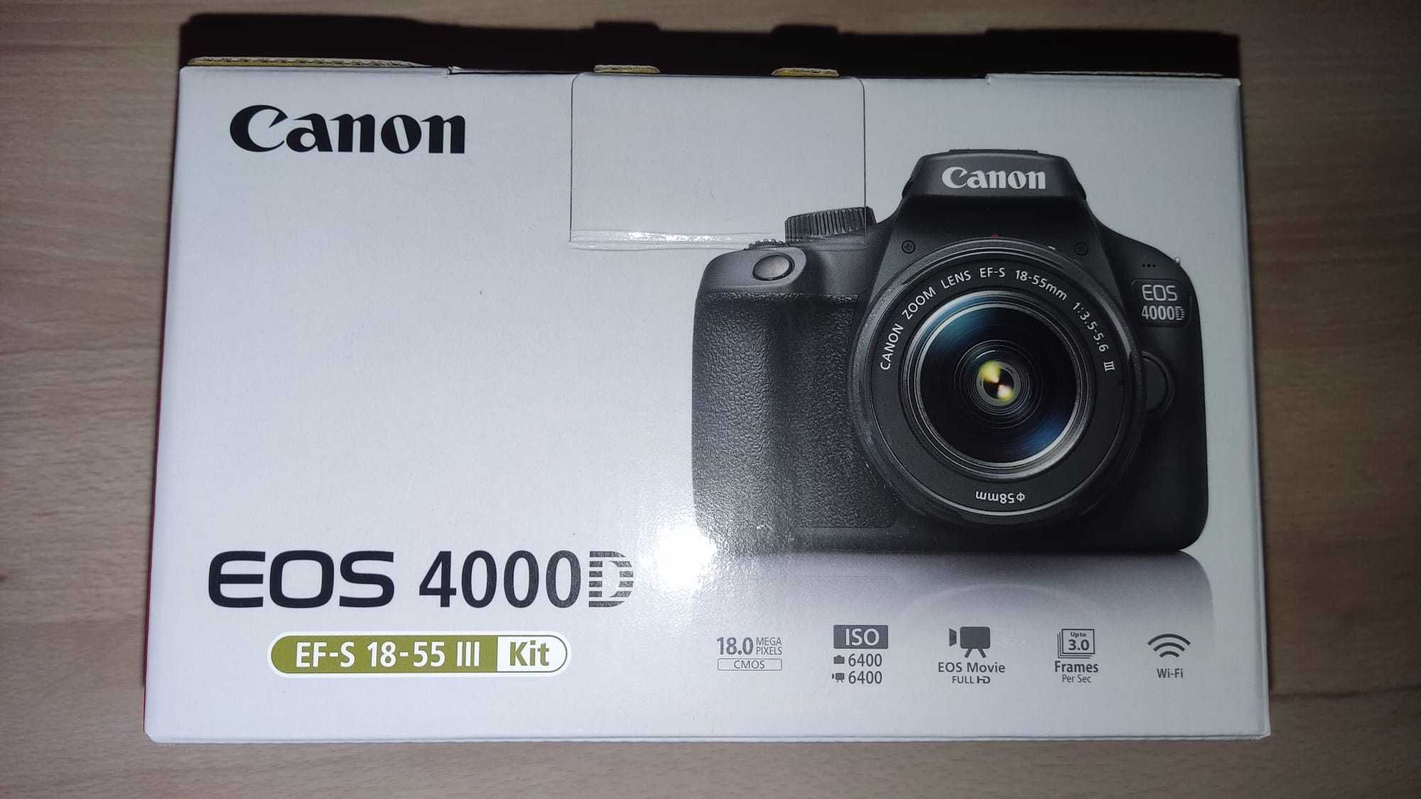 Canon EOS 4000D DSLR + Obiectiv 18-55mm | Wi-Fi | Stare foarte bună