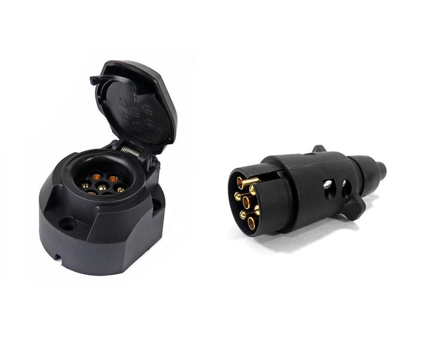 букса ремарке amio, комплект щепсел + гнездо pvc 01258/01256