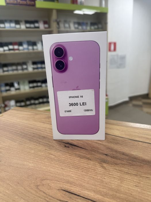 iPhone 16, memorie internă 128gb, nou