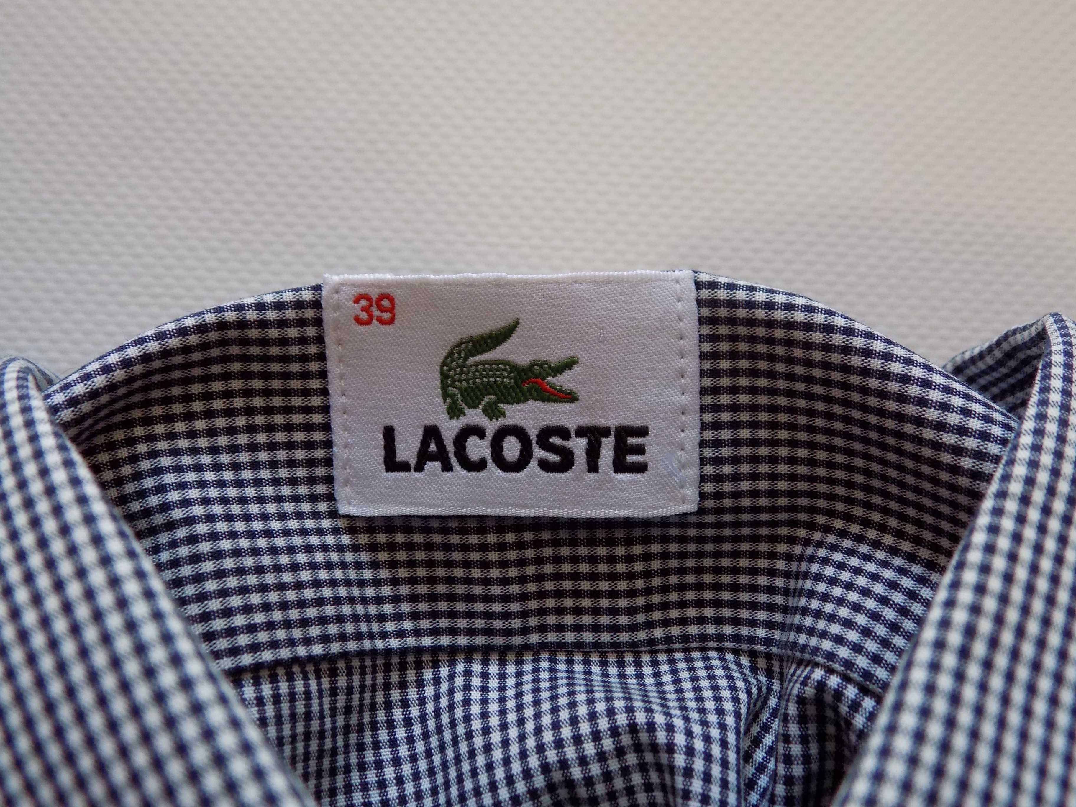 риза lacoste тениска блуза потник горнище яка оригинал мъжка размер 39