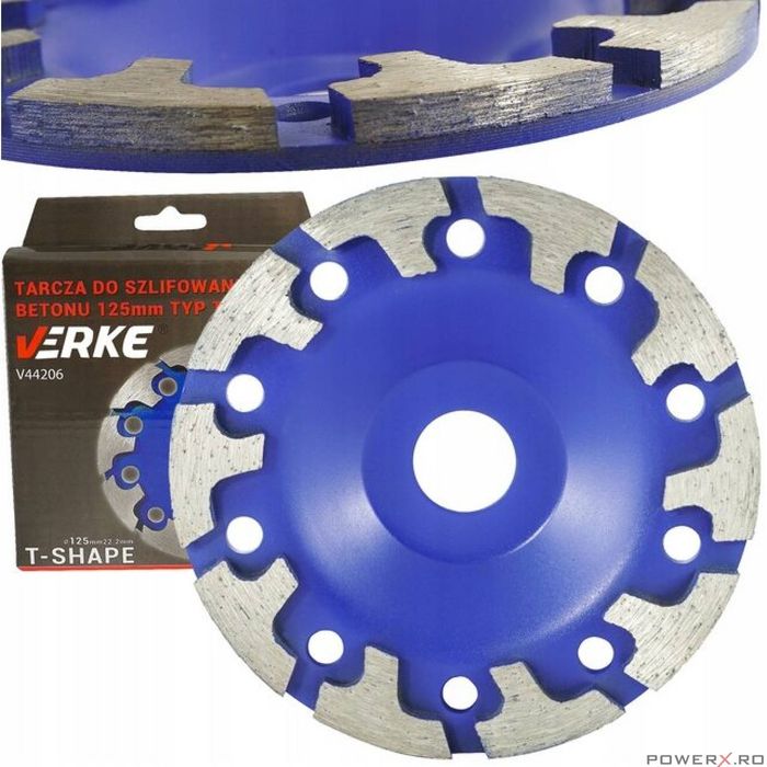 Disc diamantat pentru slefuit materiale dure, 125mm TIP T, slefuire