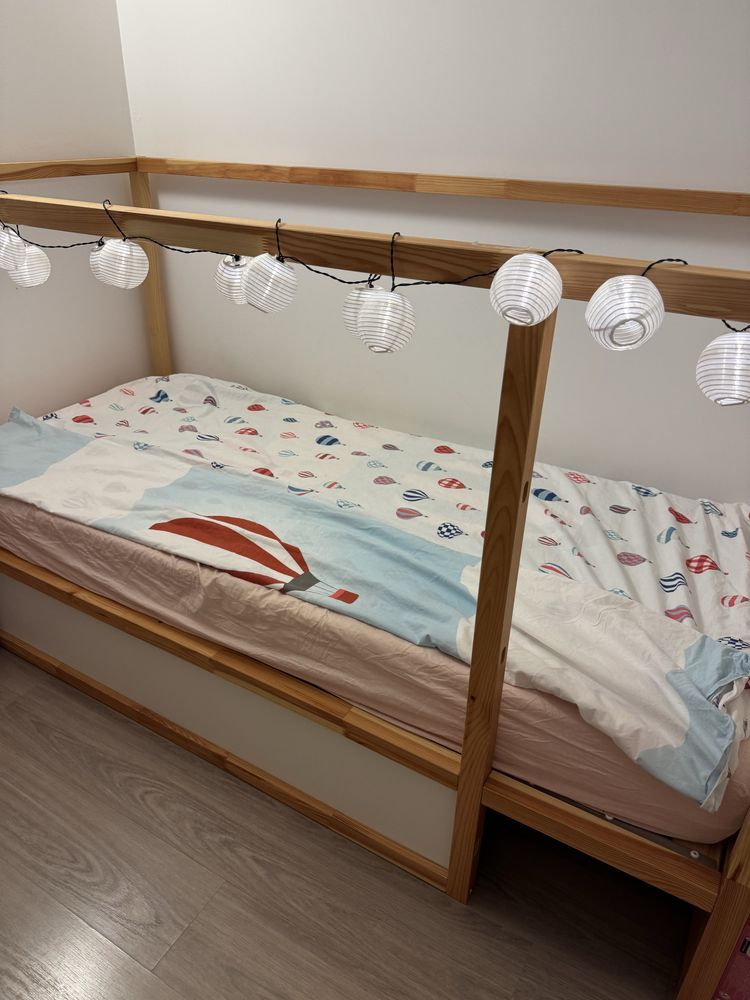 Pat reversibil de copil Ikea + saltea