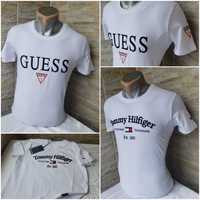 Tricou Guess si Tommy Hilfiger Alb