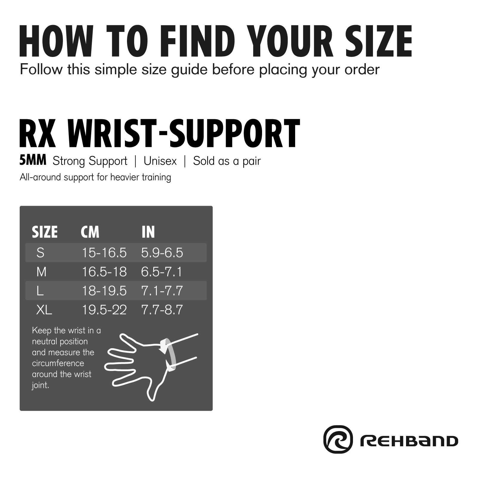 Защита запястья REHBAND RX Wrist Support 5mm