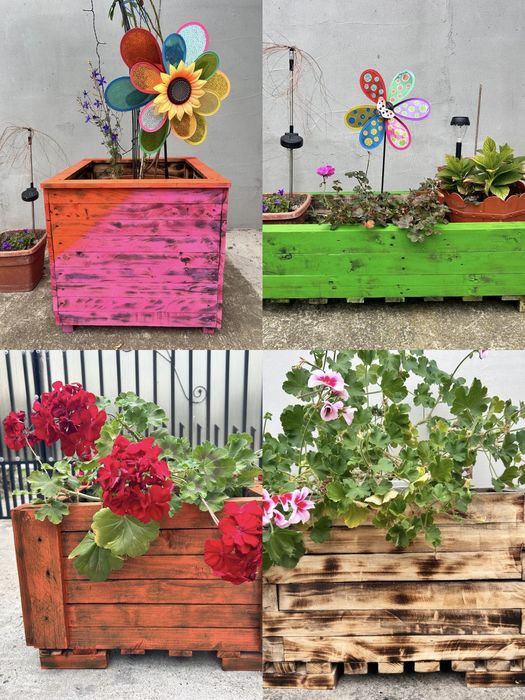 Jardiniere din lemn pentru flori