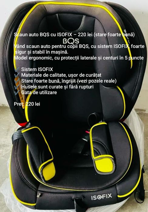 Scaun auto cu Isofix