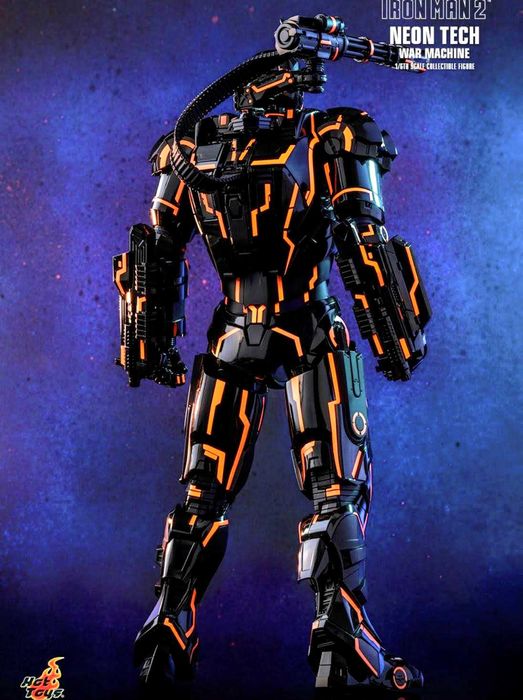 IronMan 2 Neon War Machine - TRON edition, 1/6th Die-Cast Hot Toys !