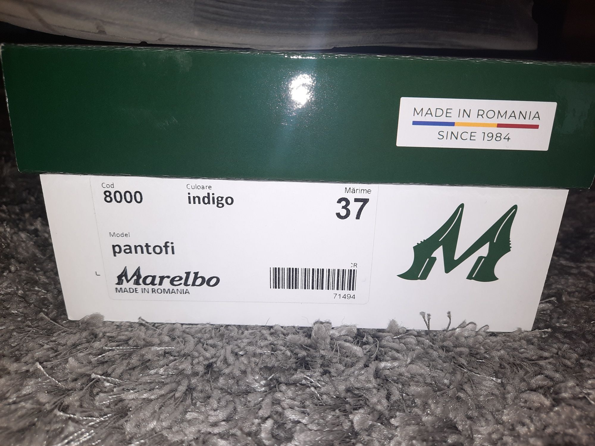 Pantofi piele indigo nr 37