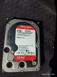 HDD Hard Disk WD Red 6TB SATA lll 5400 RPM 256 MB 3,5
