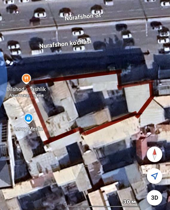 Продается Земля Нуравшон 10 Соток 1 Линия Под Бизнес или ЖК