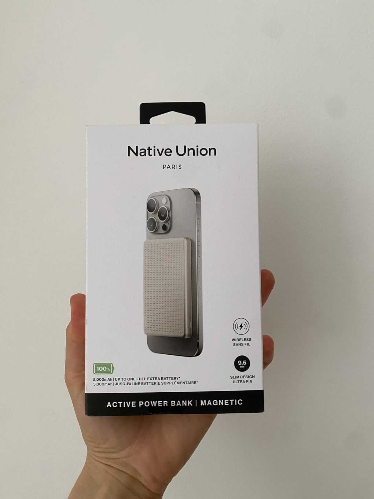 Native Union Active магнитна външна батерия, MagSafe, 5000mAh 15W