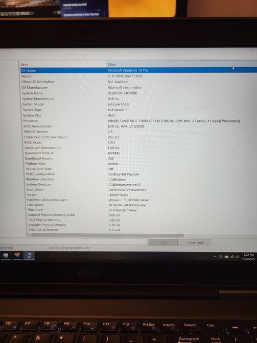 Laptop Dell Latitude E5550 , i5-5300U , 8 GB , HDD 1T , 15.6" FullHD