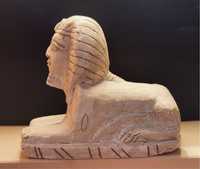 Statueta Egipt Sfinx material Alabastru autentica manual