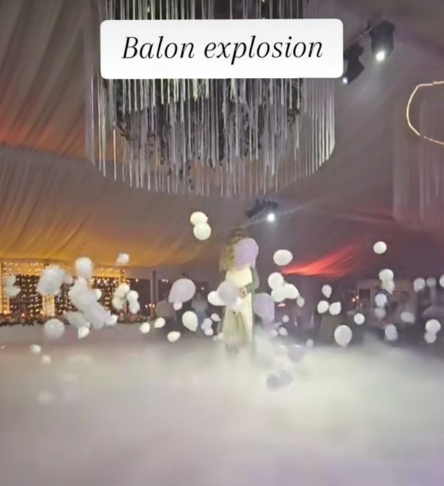 Fum greu dansul mirilor - Artificii rotative - Baloane explozive - fum