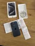 Бартер гаранционен iPhone 15 pro 128gb blue Tehnopolis