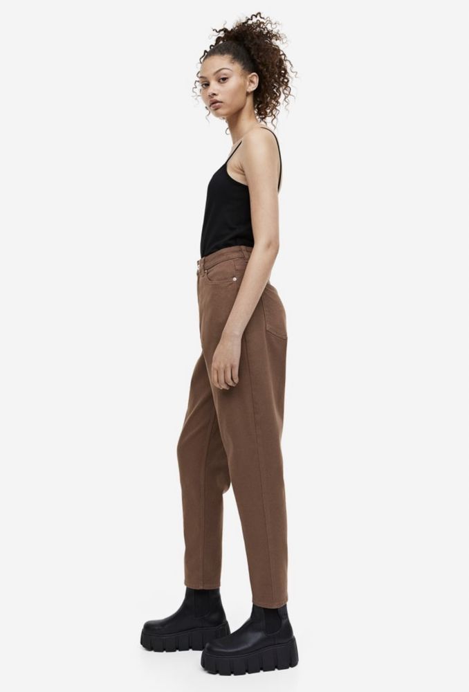 Blugi mom jeans maro H&M, 36