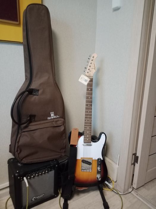 Электрогитара "Ariya Pro ll", чехол, комбо "G15",  стойка и кабель