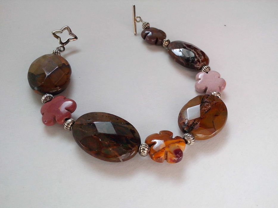 bratara chic pietre naturale,jasper mookait