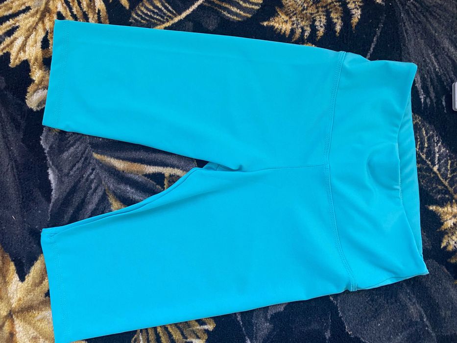 Colanti scurti turcoaz, S/36, nou